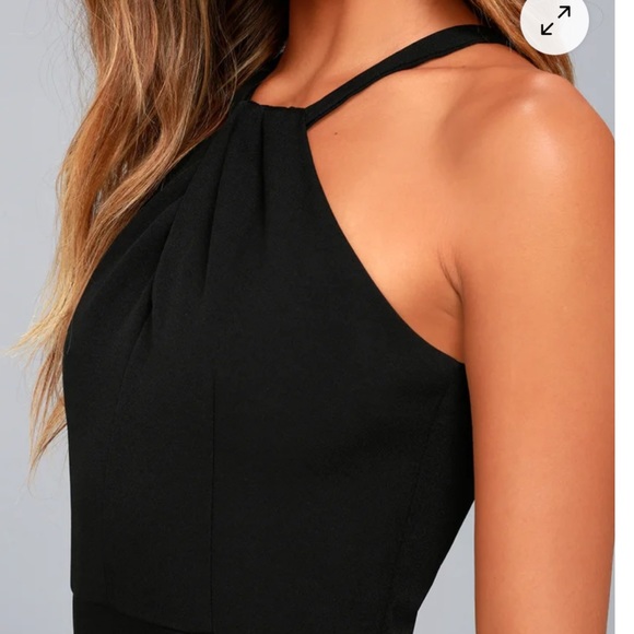 NWT Lulu’s Black Be My Baby Halter Twist Bodycon Midi Dress XLarge - Picture 4 of 11